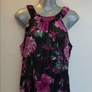 Maurices sheer flower, sleeveless top.  Size large